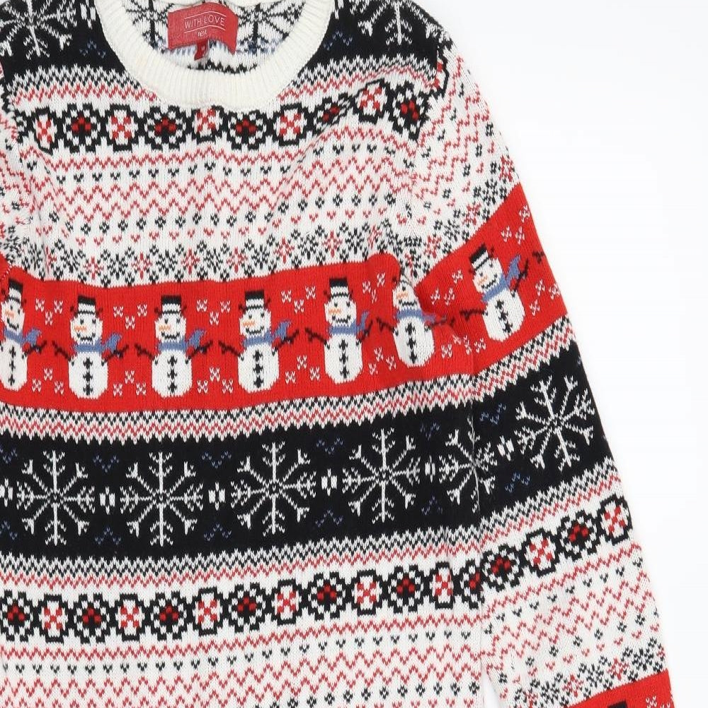 NEXT Womens Red   Jumper Dress  Size 10  - Christmas Snowman