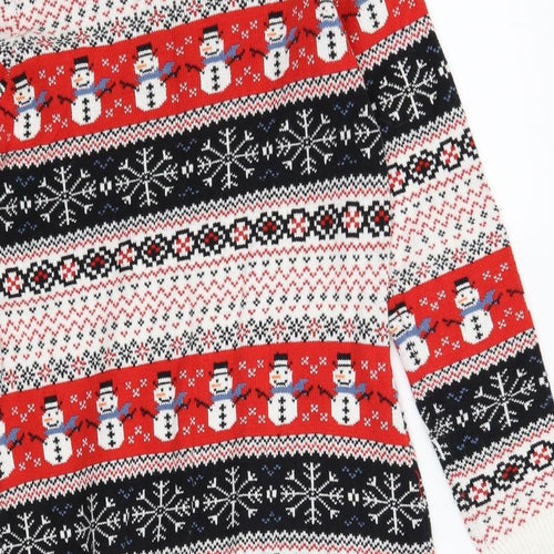 NEXT Womens Red   Jumper Dress  Size 10  - Christmas Snowman