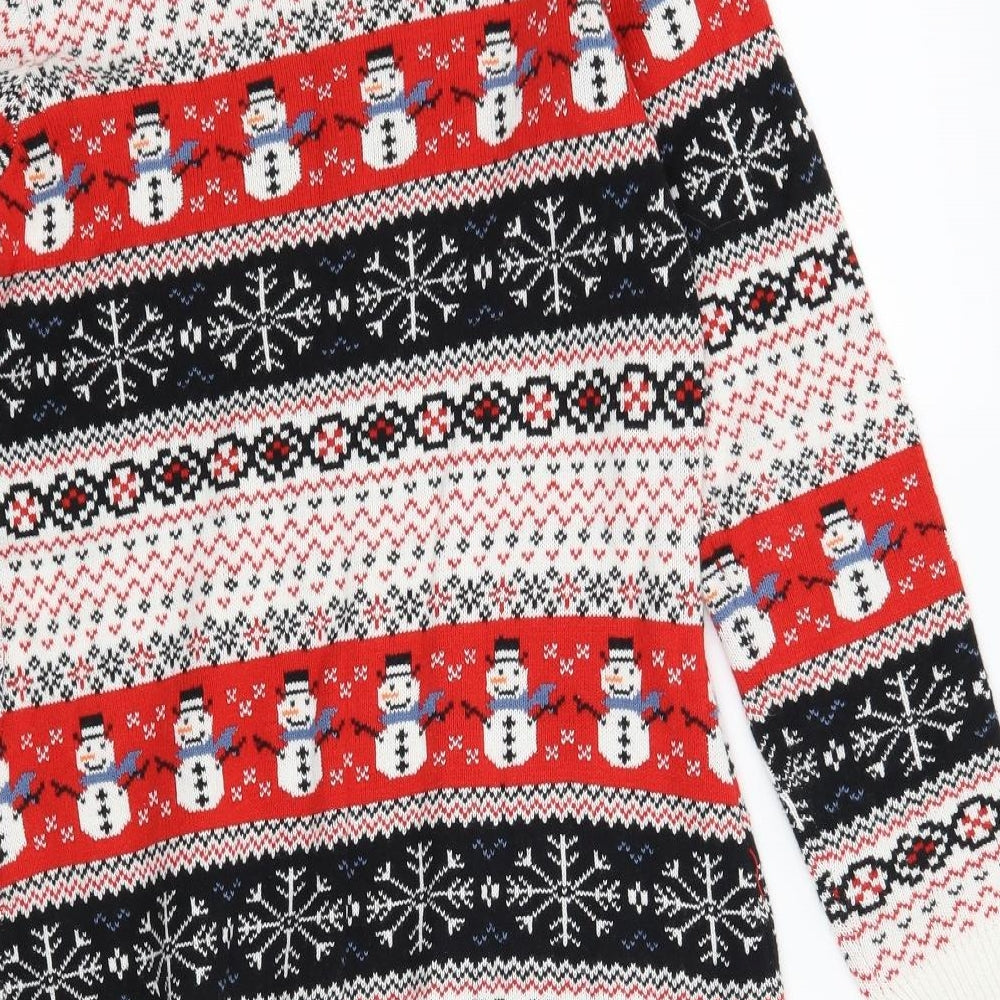 NEXT Womens Red   Jumper Dress  Size 10  - Christmas Snowman