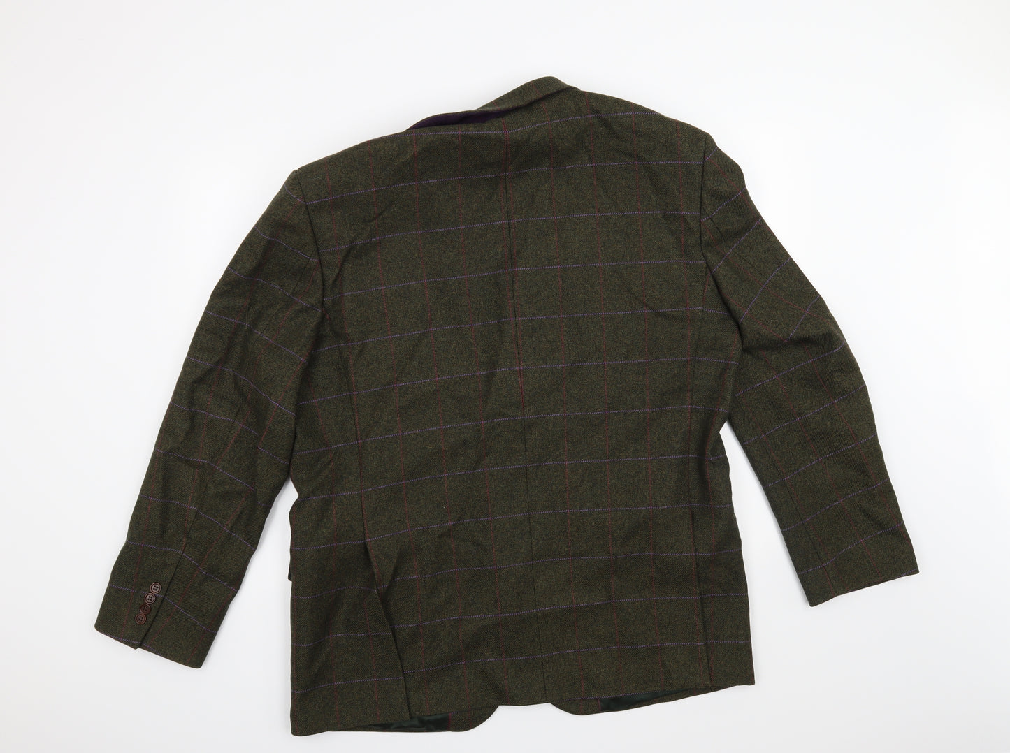 Robert Noble Mens Green Check  Jacket Blazer Size 46