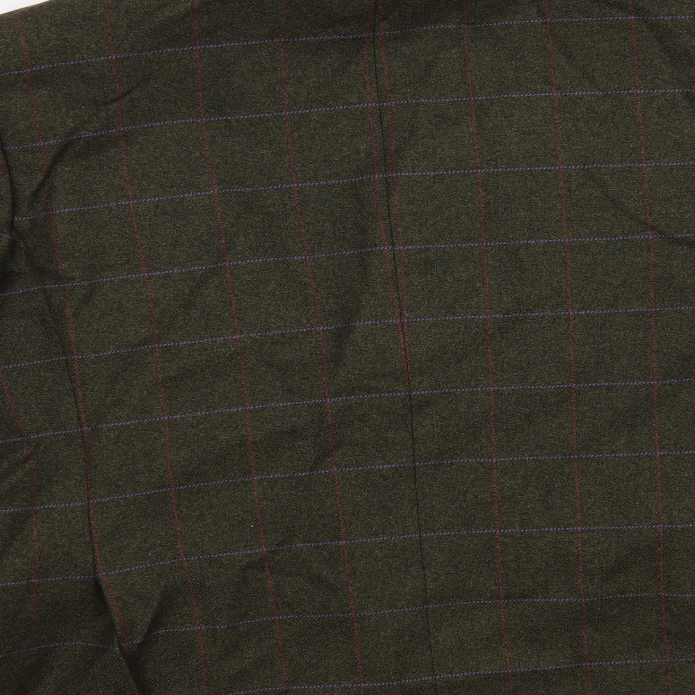 Robert Noble Mens Green Check  Jacket Blazer Size 46