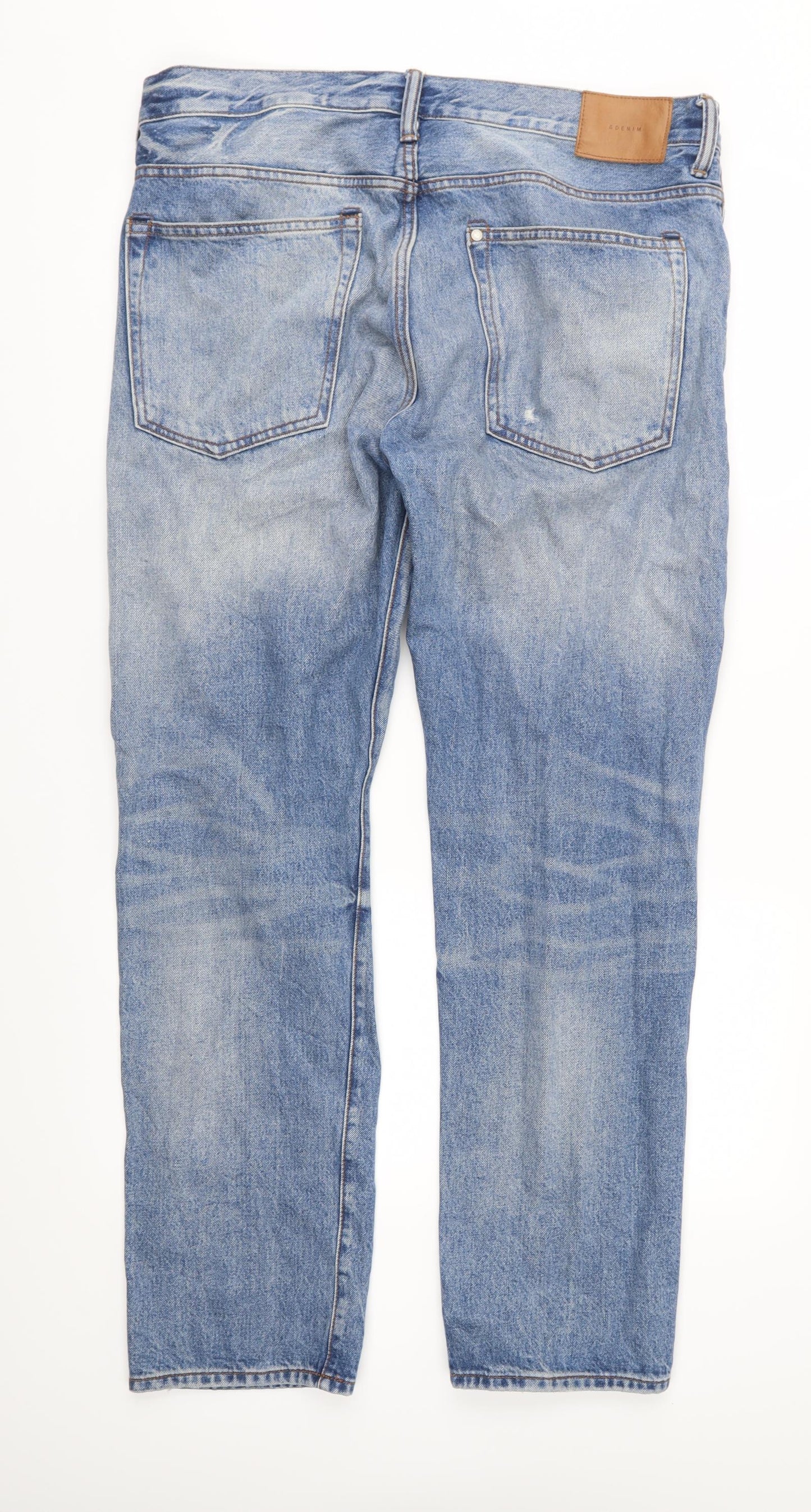 H&M Mens Black  Denim Straight Jeans Size 36 in L31 in