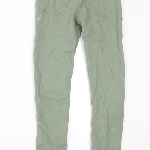 H&M Girls Green  Denim Straight Jeans Size 11 Years