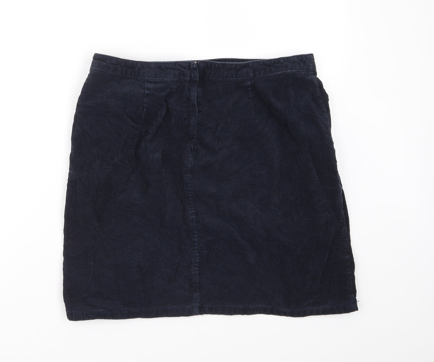 Warehouse Womens Blue  Corduroy Straight & Pencil Skirt Size 12
