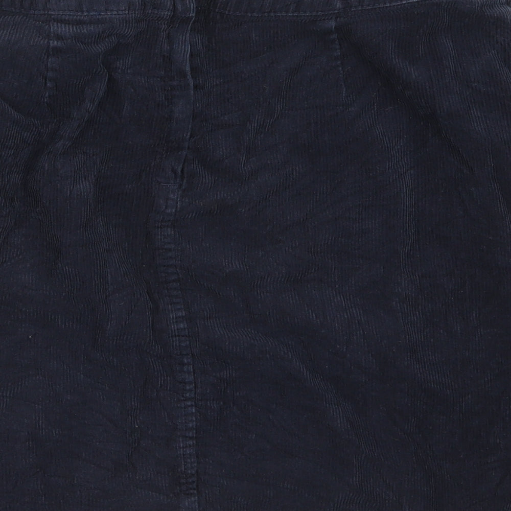 Warehouse Womens Blue  Corduroy Straight & Pencil Skirt Size 12