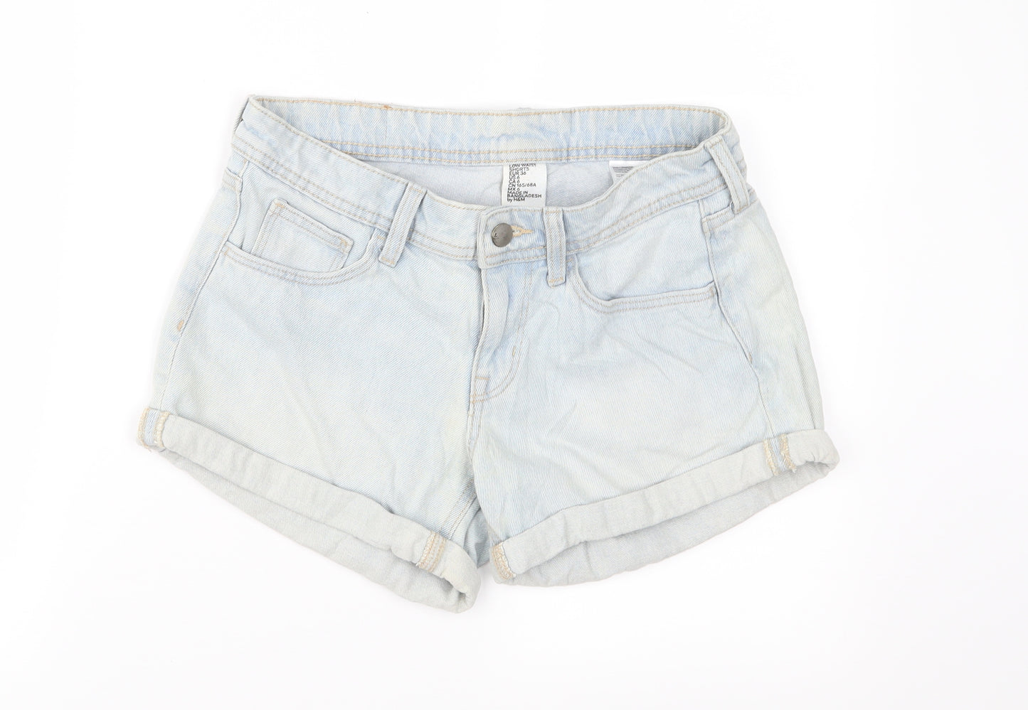 H&M Womens Blue  Denim Boyfriend Shorts Size 8