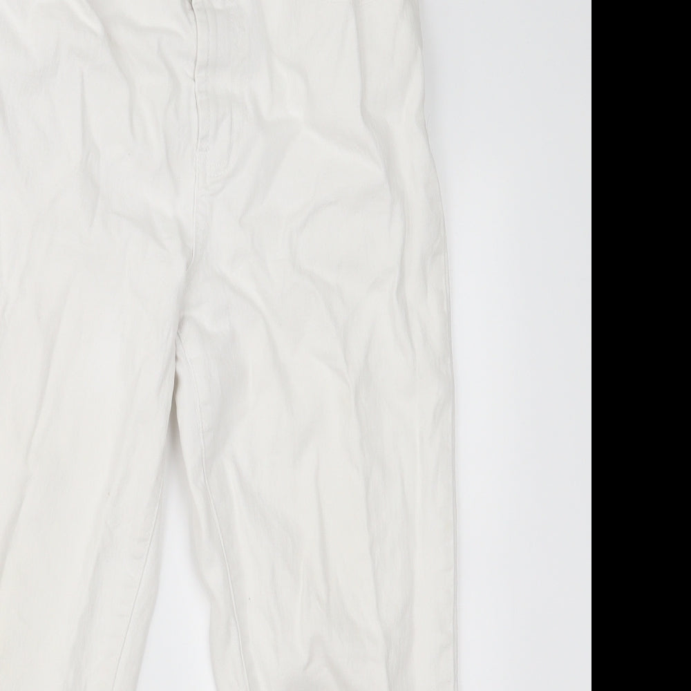 DG2 Womens White  Denim Cropped Jeans Size 12 L22 in