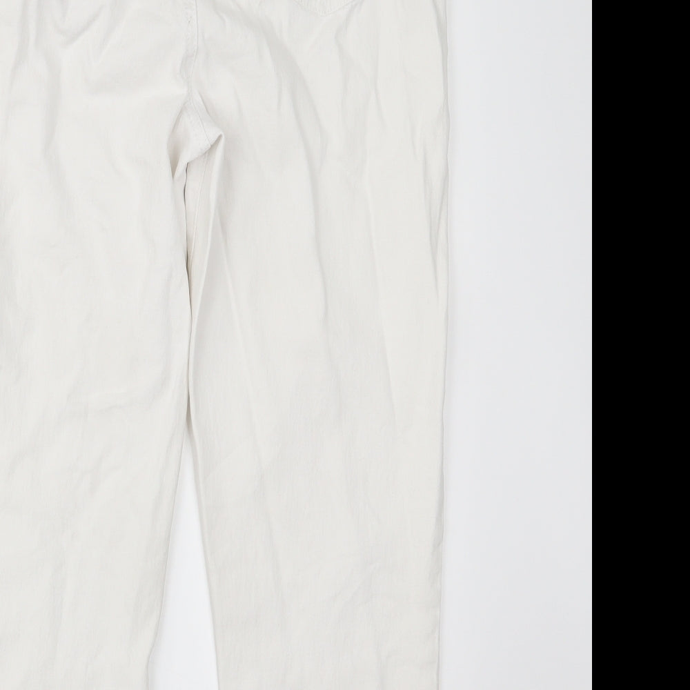 DG2 Womens White  Denim Cropped Jeans Size 12 L22 in