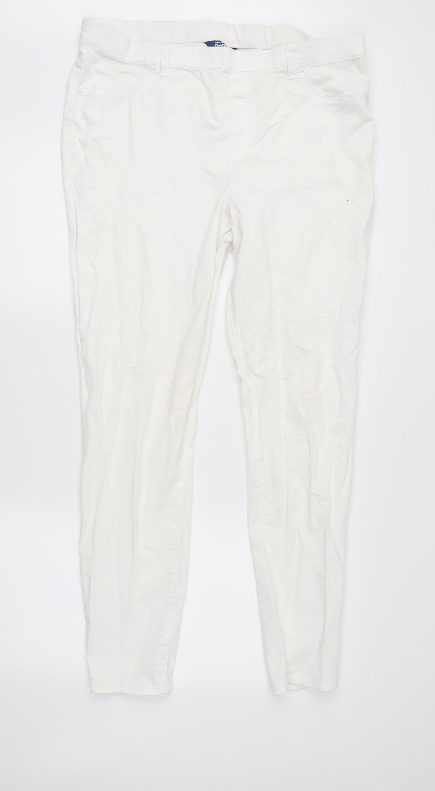BHS Womens White  Denim Jegging Jeans Size 18 L30 in