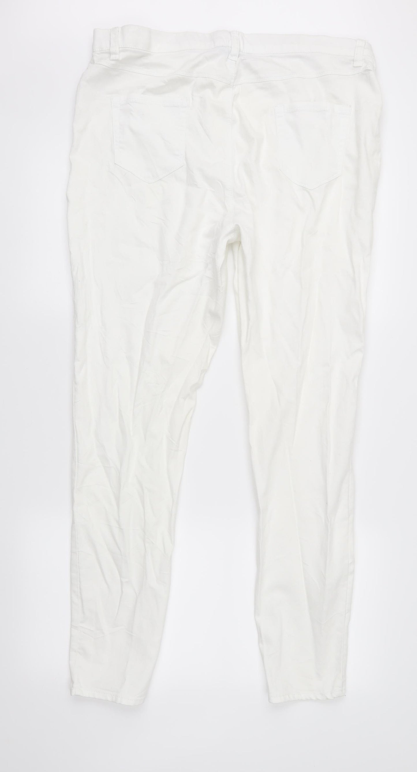 BHS Womens White  Denim Jegging Jeans Size 18 L30 in