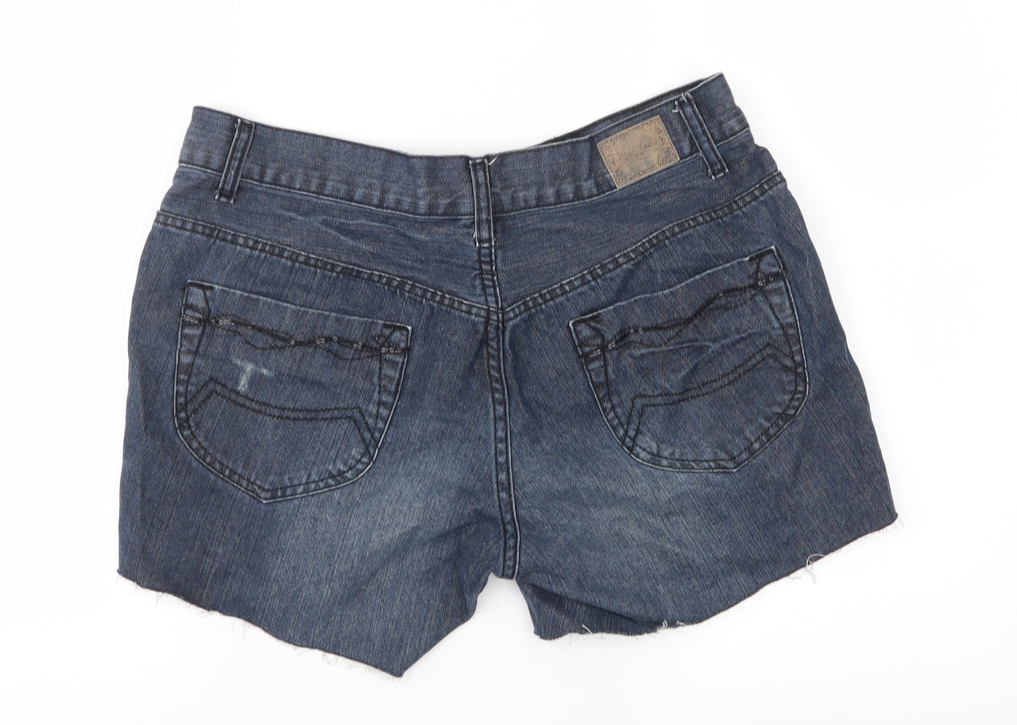 Rica Lewis Womens Blue  Denim Cut-Off Shorts Size 14