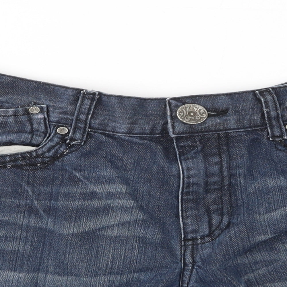 Rica Lewis Womens Blue  Denim Cut-Off Shorts Size 14