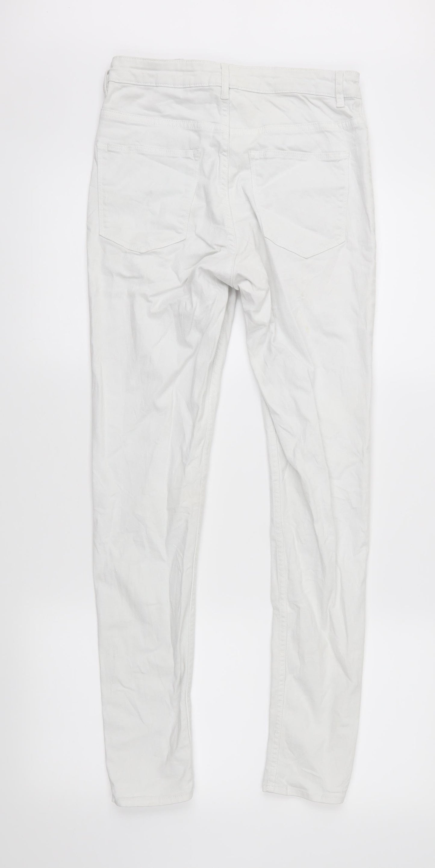 Divided Womens White  Denim Skinny Jeans Size 10 L28 in