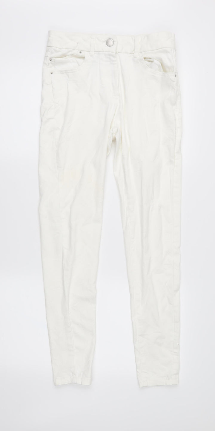 Marks and Spencer Womens Ivory Denim Skinny Jeans Size 10 L28 in