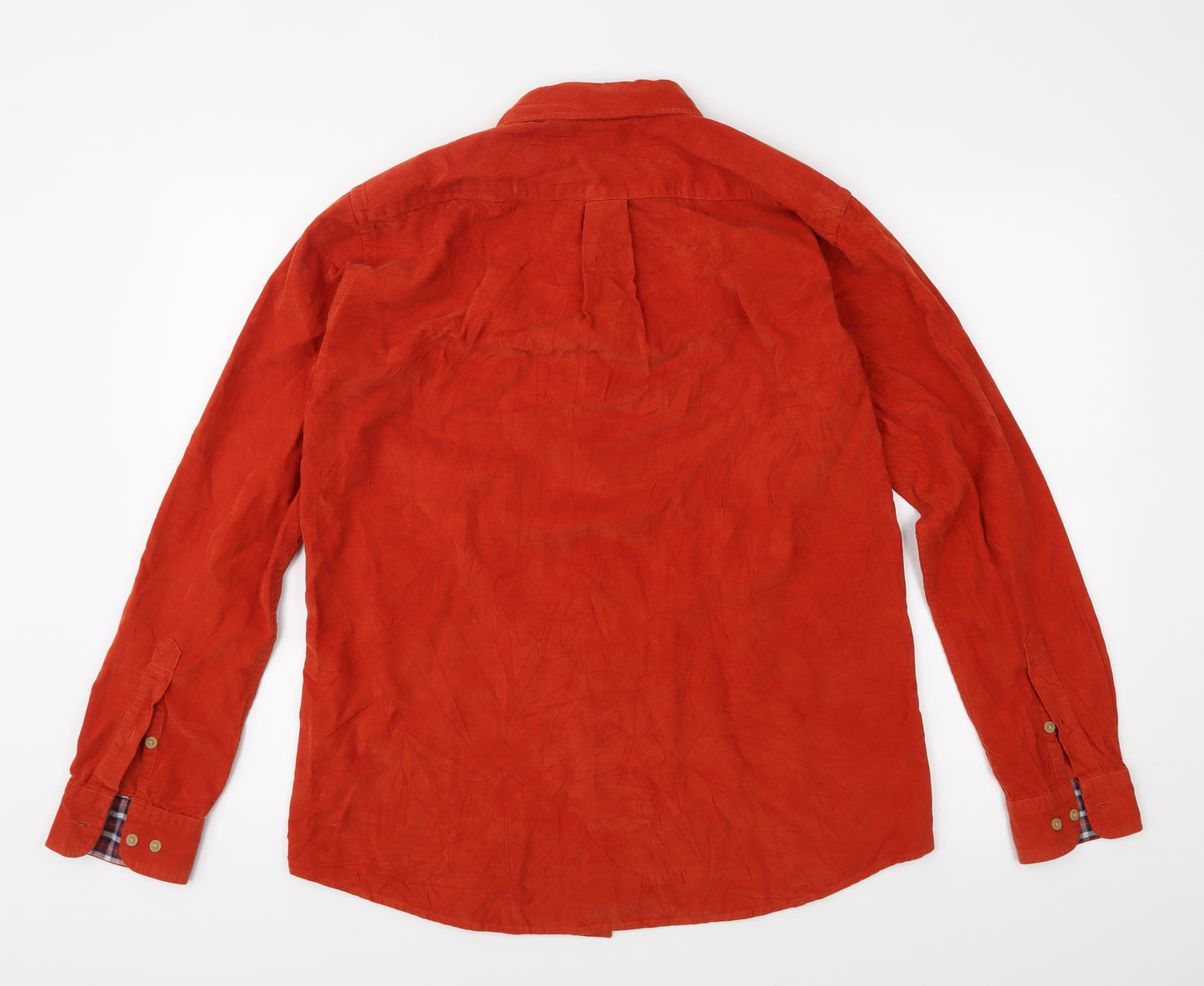 Uniqlo Mens Orange  Corduroy  Button-Up Size M