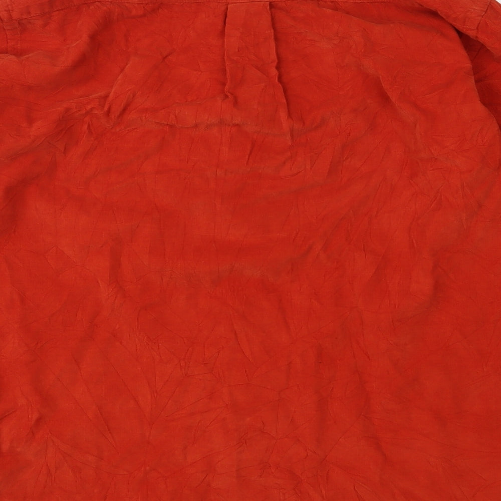 Uniqlo Mens Orange  Corduroy  Button-Up Size M