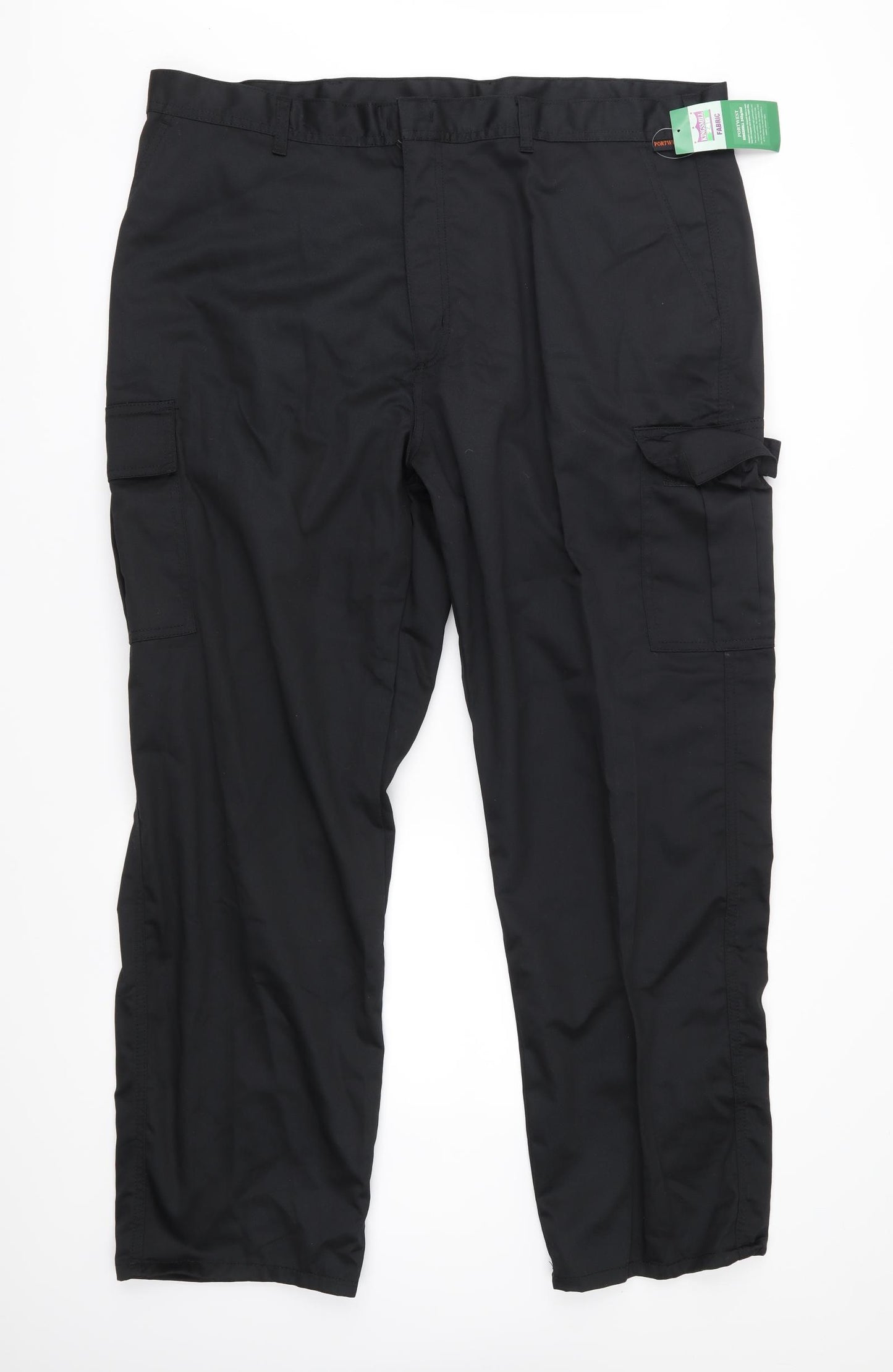 Portwest Mens Black   Cargo Trousers Size 42 in L31 in
