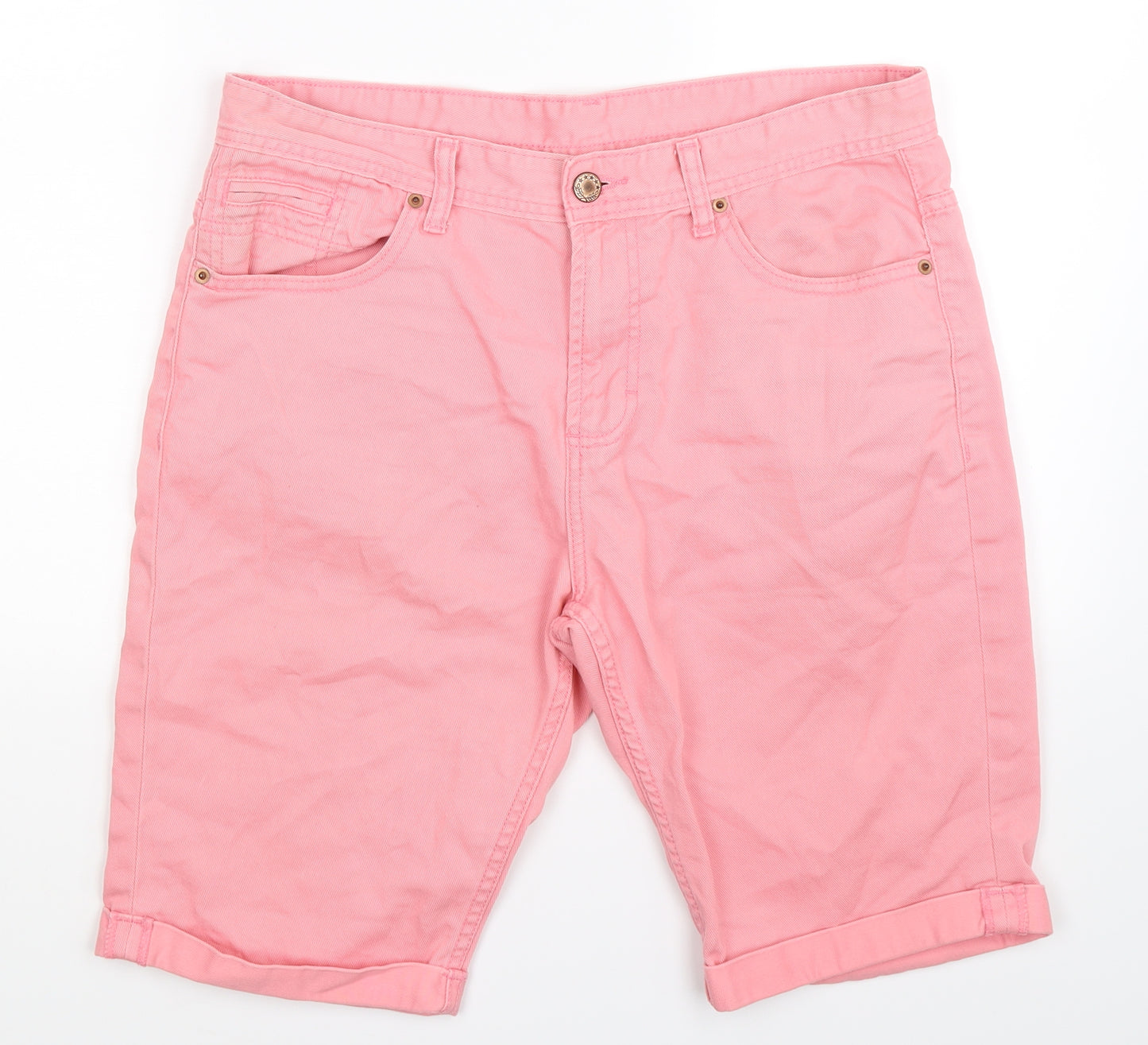 Denim Co Womens Pink  Denim Bermuda Shorts Size 34
