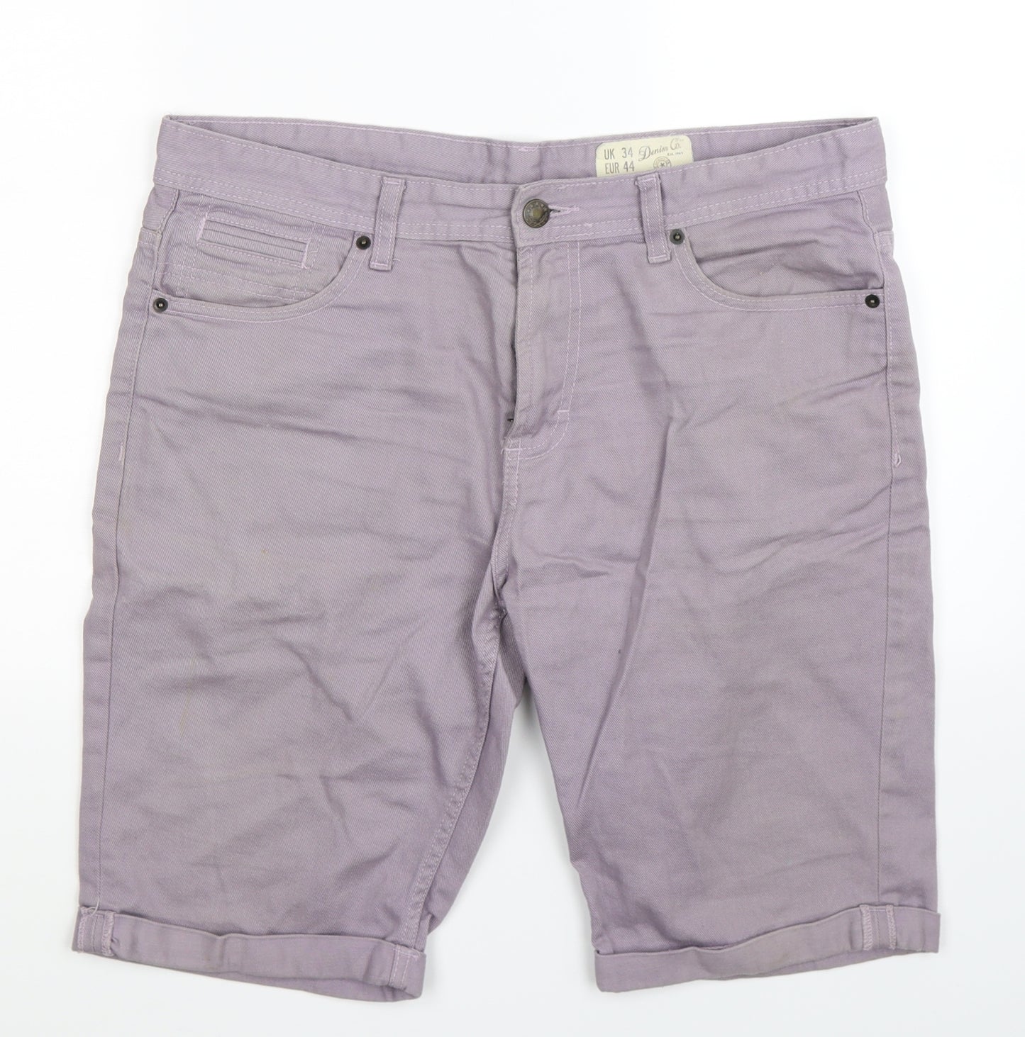 Denim Co Womens Grey  Denim Bermuda Shorts Size 34