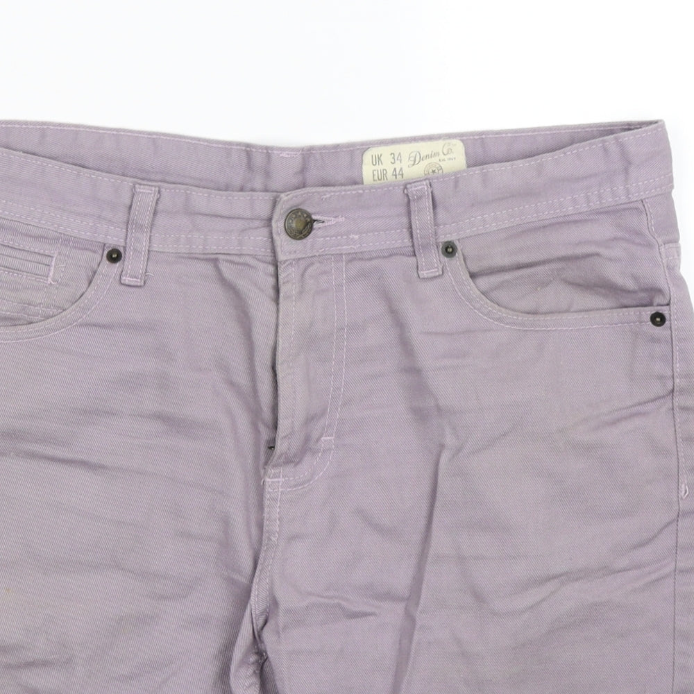 Denim Co Womens Grey  Denim Bermuda Shorts Size 34