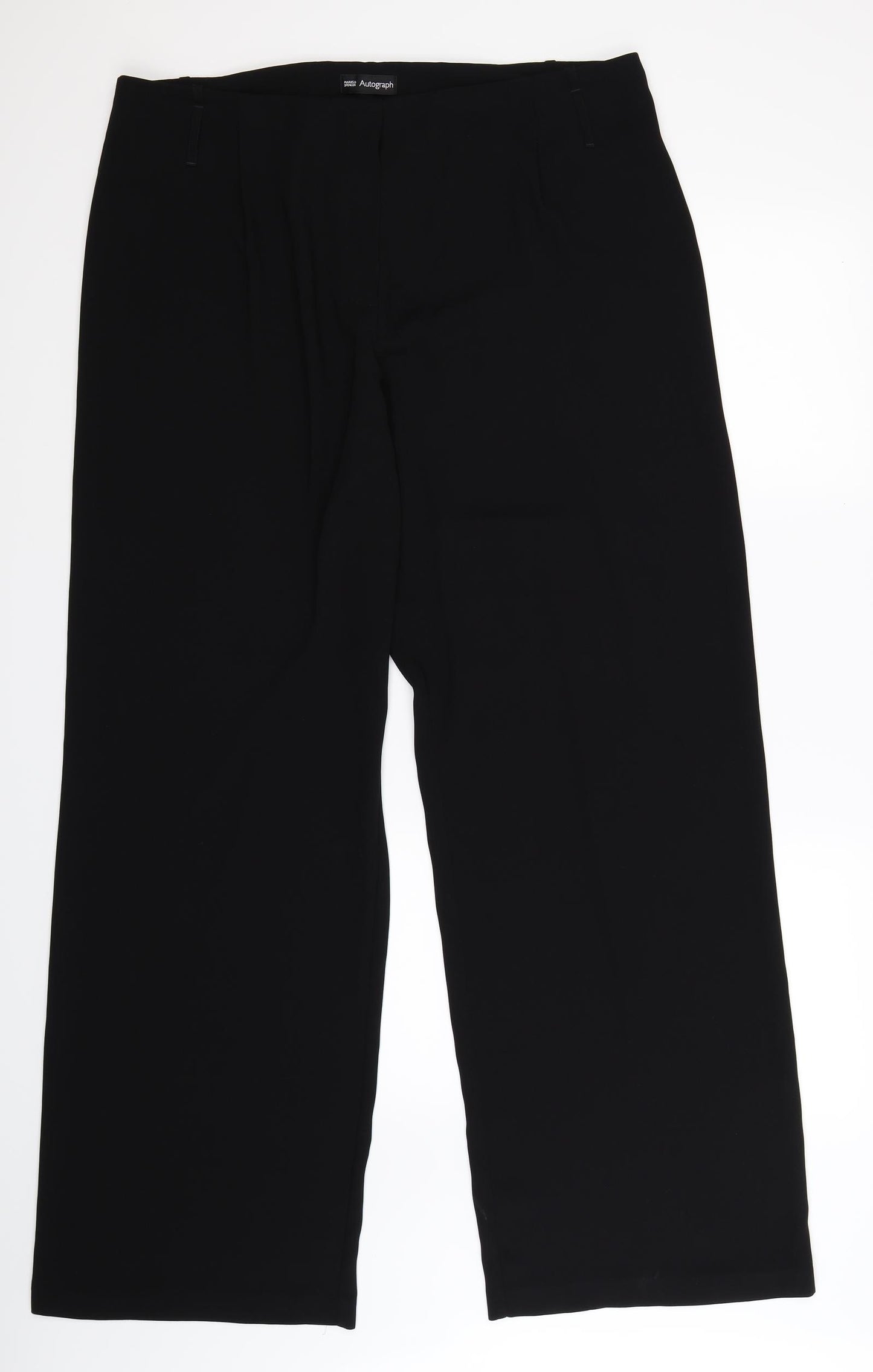 Marks and Spencer Womens Black   Trousers  Size 18 L33 in
