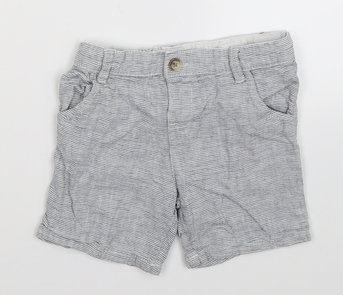 Matalan Boys Blue Striped  Chino Shorts Size 3-4 Years