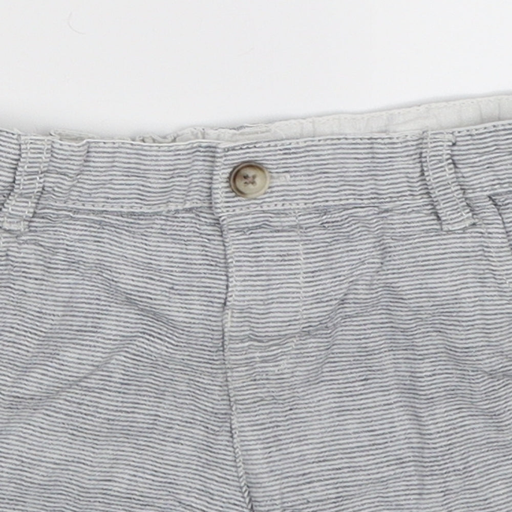 Matalan Boys Blue Striped  Chino Shorts Size 3-4 Years