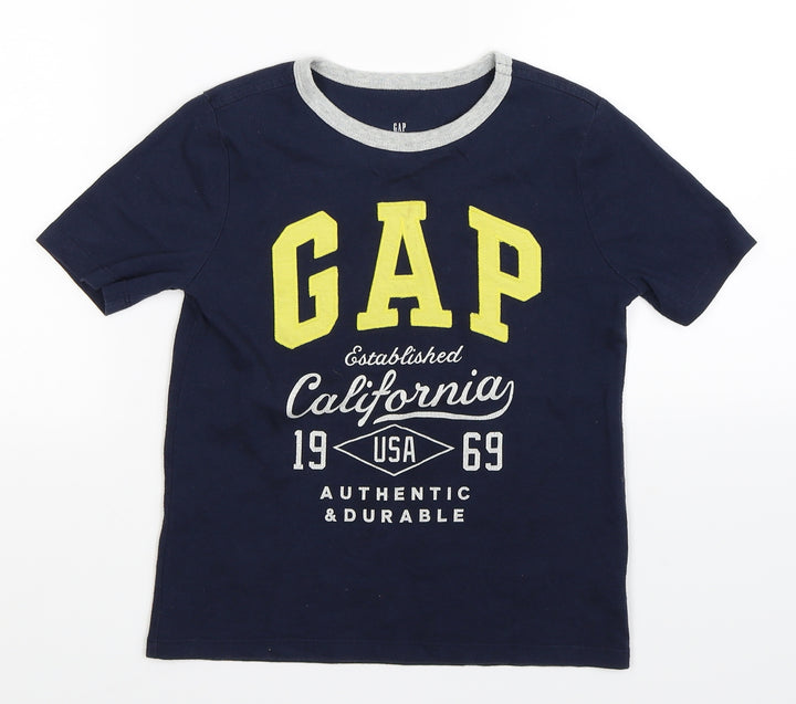 Gap Boys Blue Basic T-Shirt Size 6-7 Years