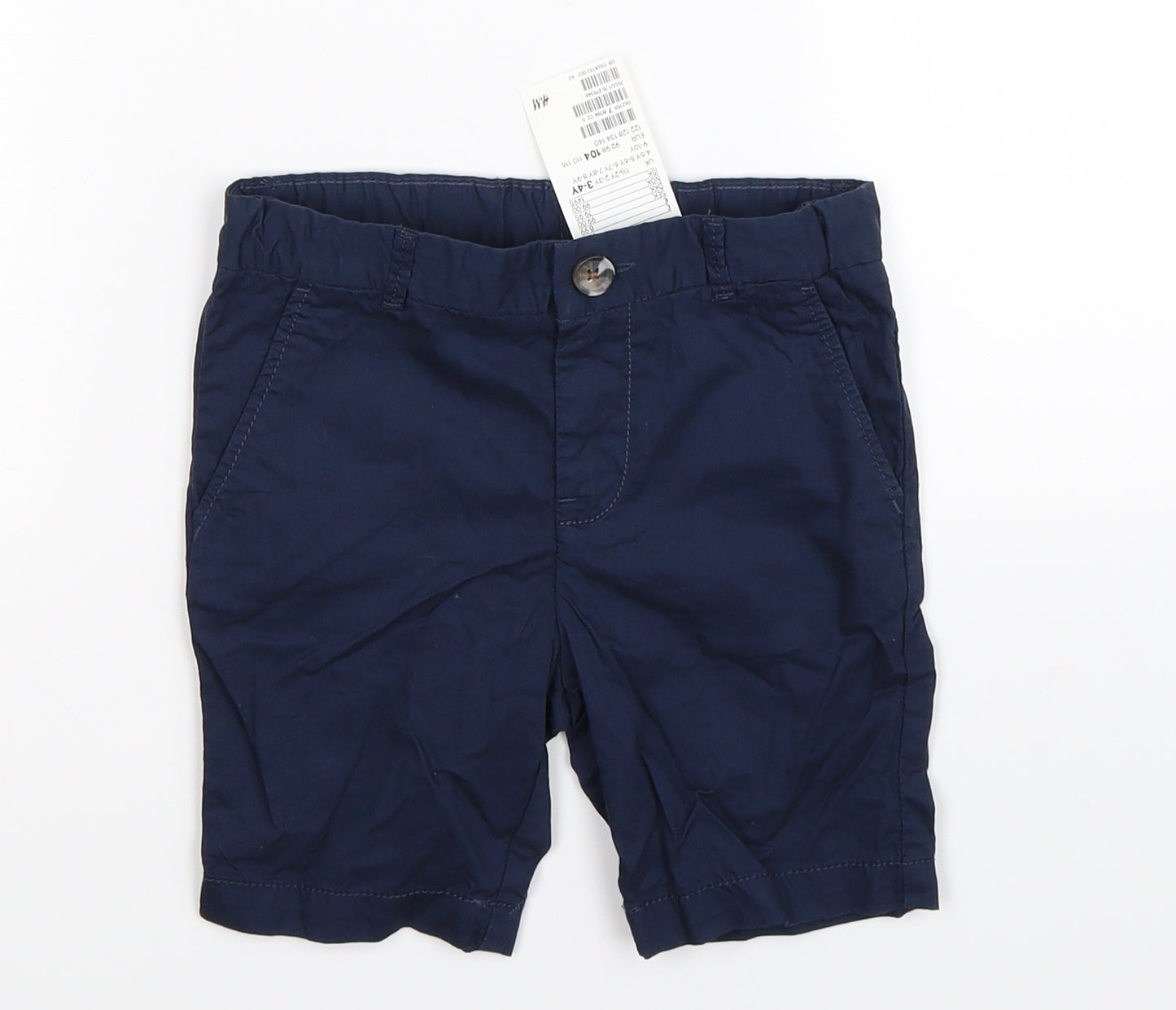 H&M Boys Blue   Chino Shorts Size 3-4 Years