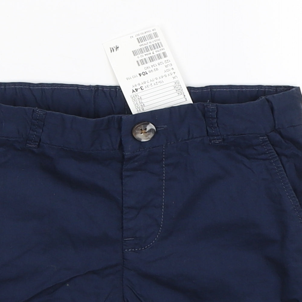 H&M Boys Blue   Chino Shorts Size 3-4 Years