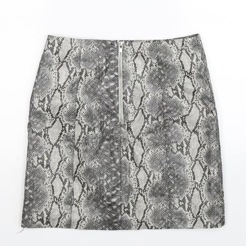 New Look Womens Multicoloured Animal Print  A-Line Skirt Size 8