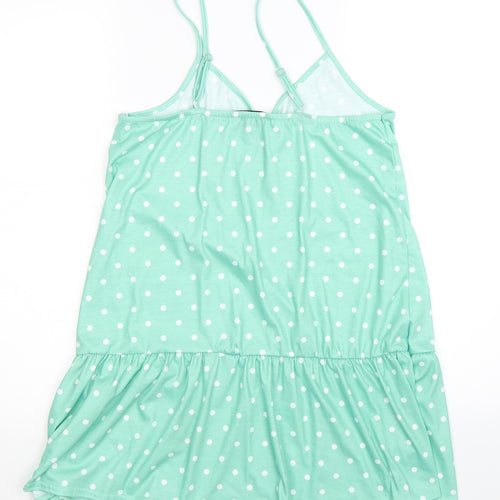 In the Style Womens Green Polka Dot  Basic Tank Size 8