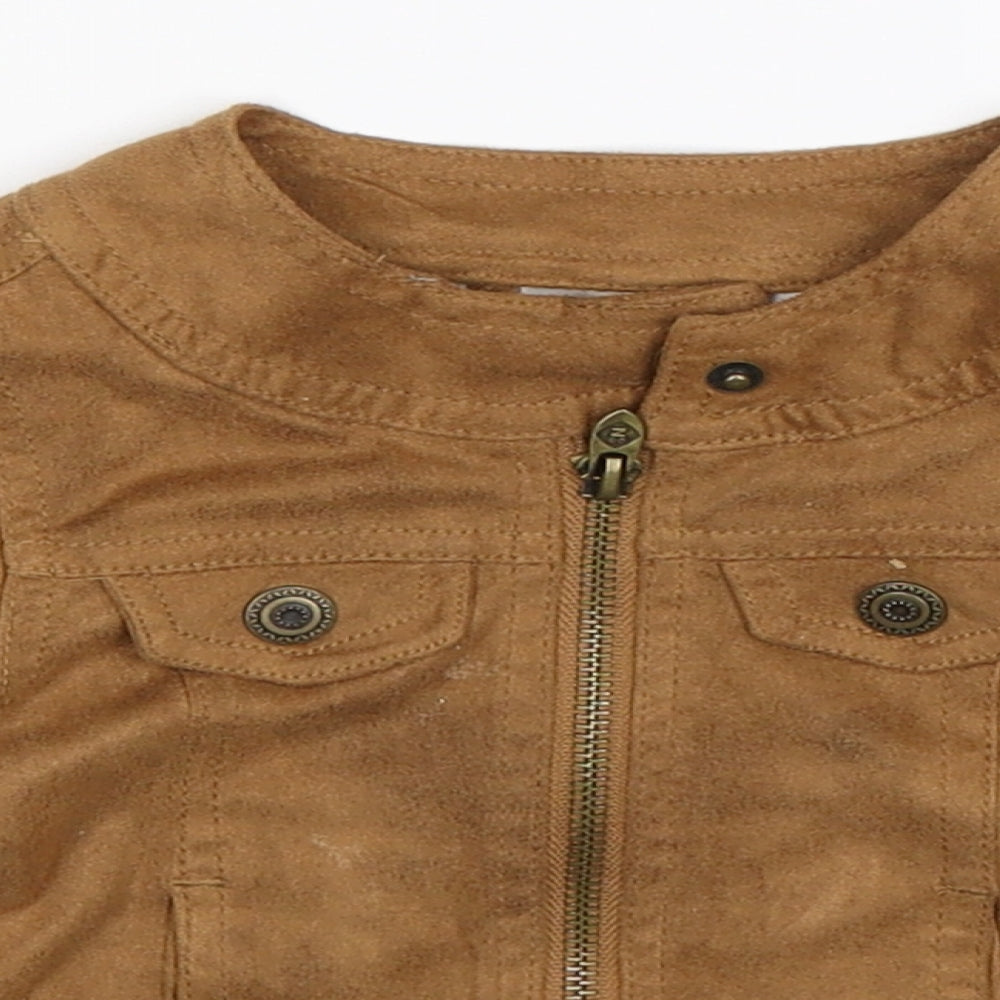 Preworn Girls Brown   Jacket  Size 2-3 Years