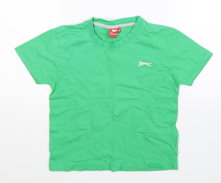 Slazenger Boys Green Basic T-Shirt Size 5-6 Years