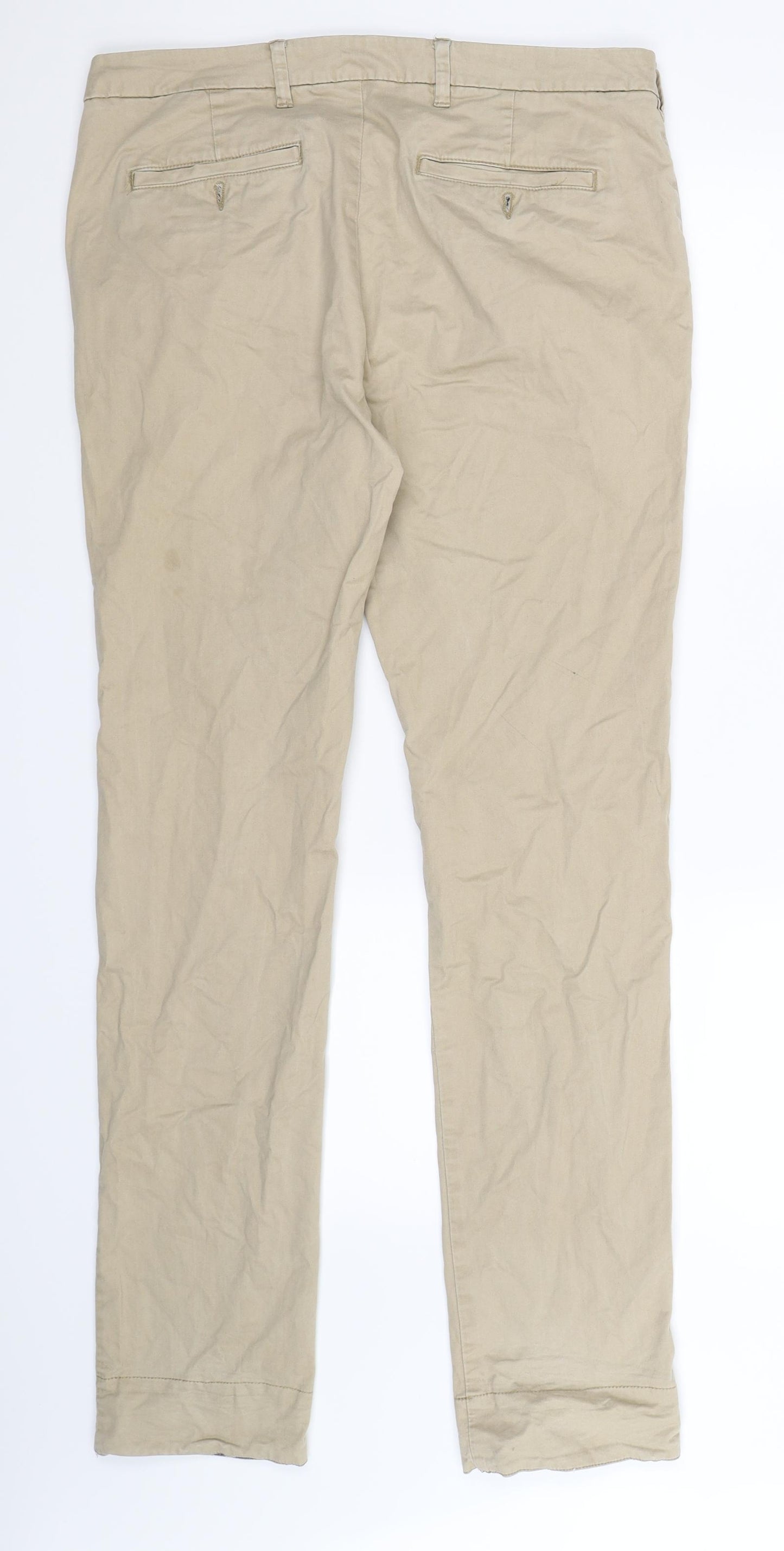 Denim Co Mens Beige   Chino Trousers Size 34 L34 in