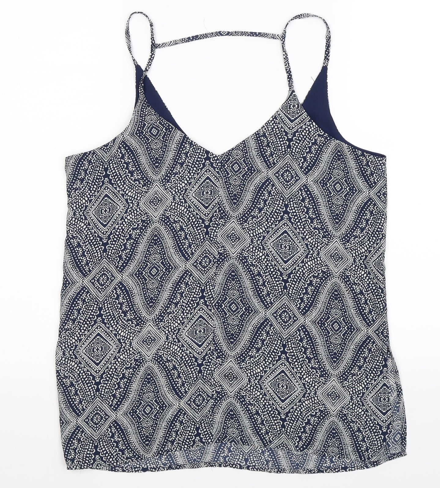 H&M Womens Blue Geometric  Basic Tank Size 12