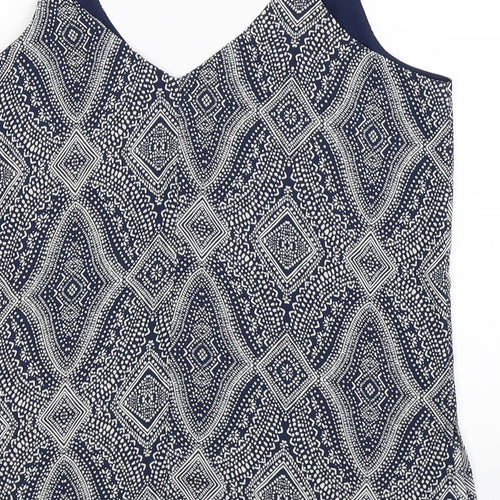 H&M Womens Blue Geometric  Basic Tank Size 12