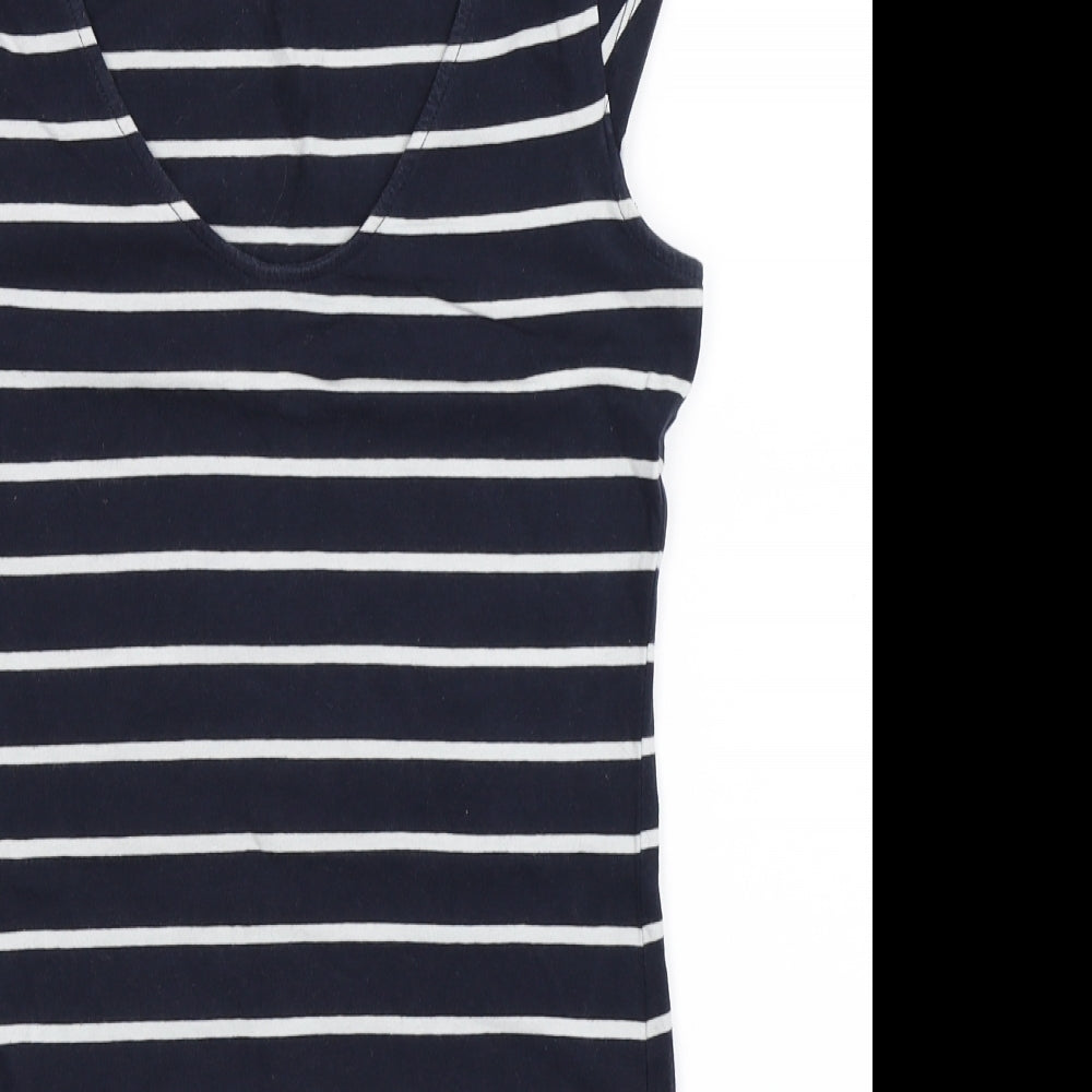 H&M Womens Blue Striped  Bodycon  Size M