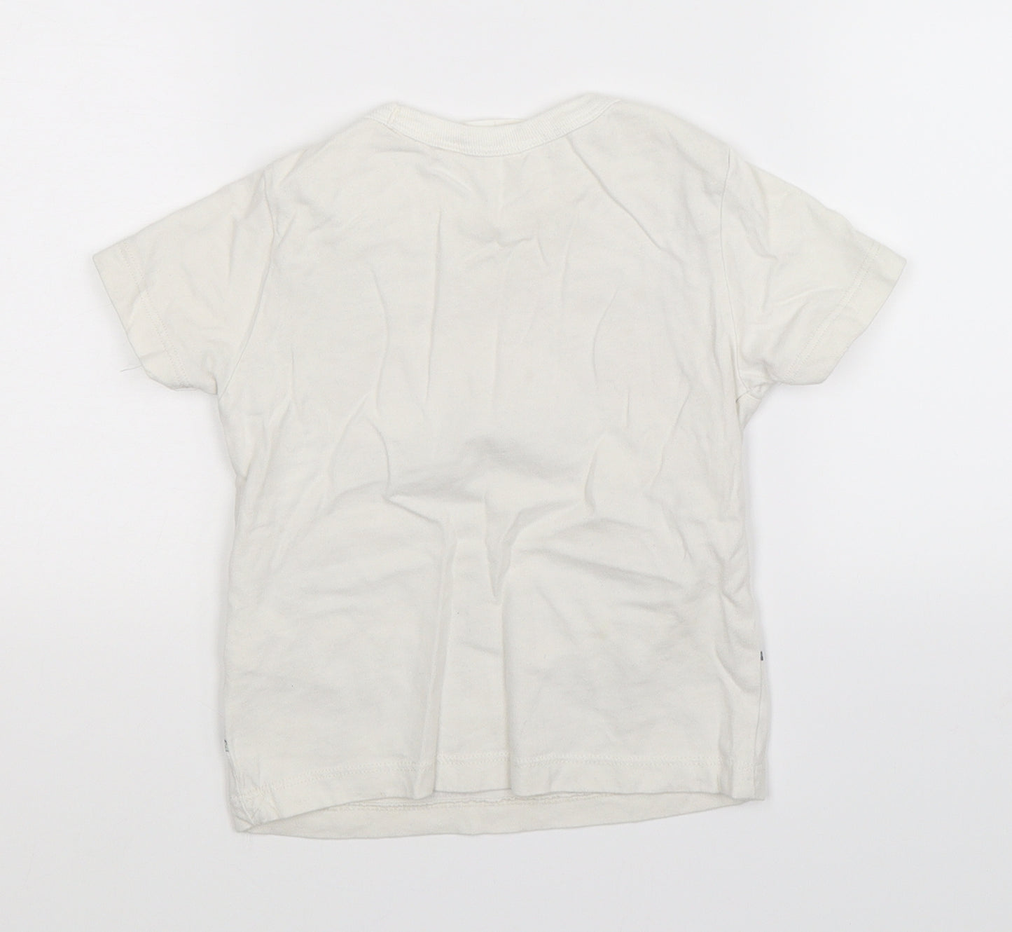 F&F Boys White   Basic T-Shirt Size 3-4 Years