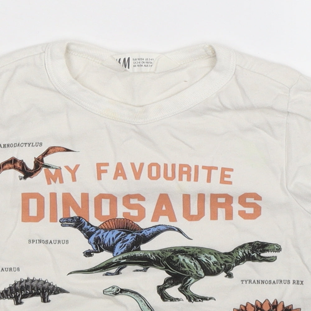 F&F Boys White   Basic T-Shirt Size 3-4 Years