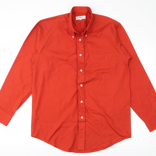 Armando Mens Red    Button-Up Size 40