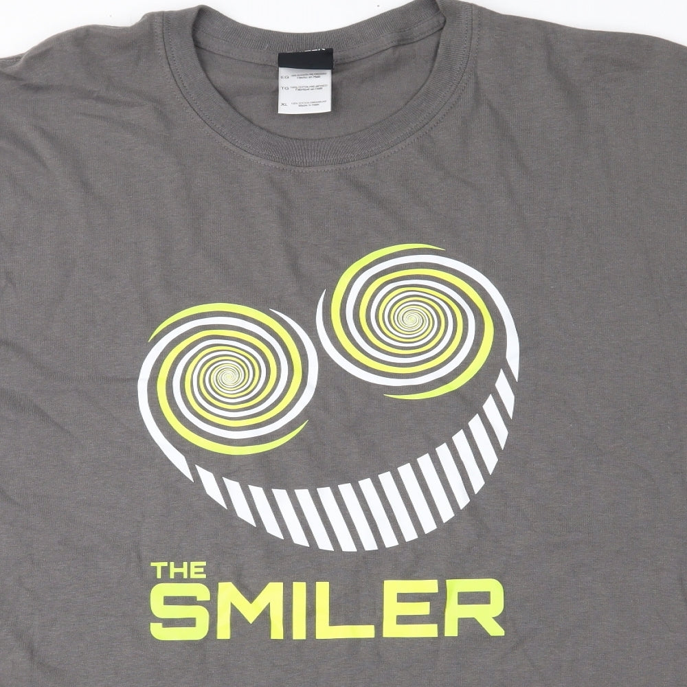 smiler Mens Grey    T-Shirt Size XL