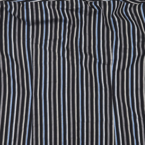 Redhering Mens Black Striped   Button-Up Size 15.5