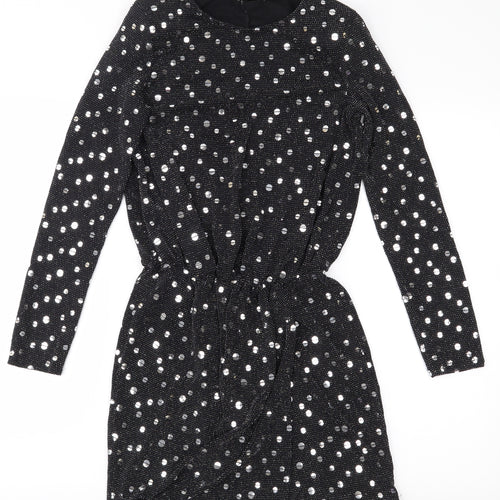 Flounce Womens Black   Mini  Size 8  - Shoulder Pads