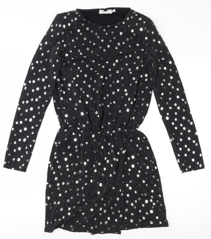 Flounce Womens Black   Mini  Size 8  - Shoulder Pads