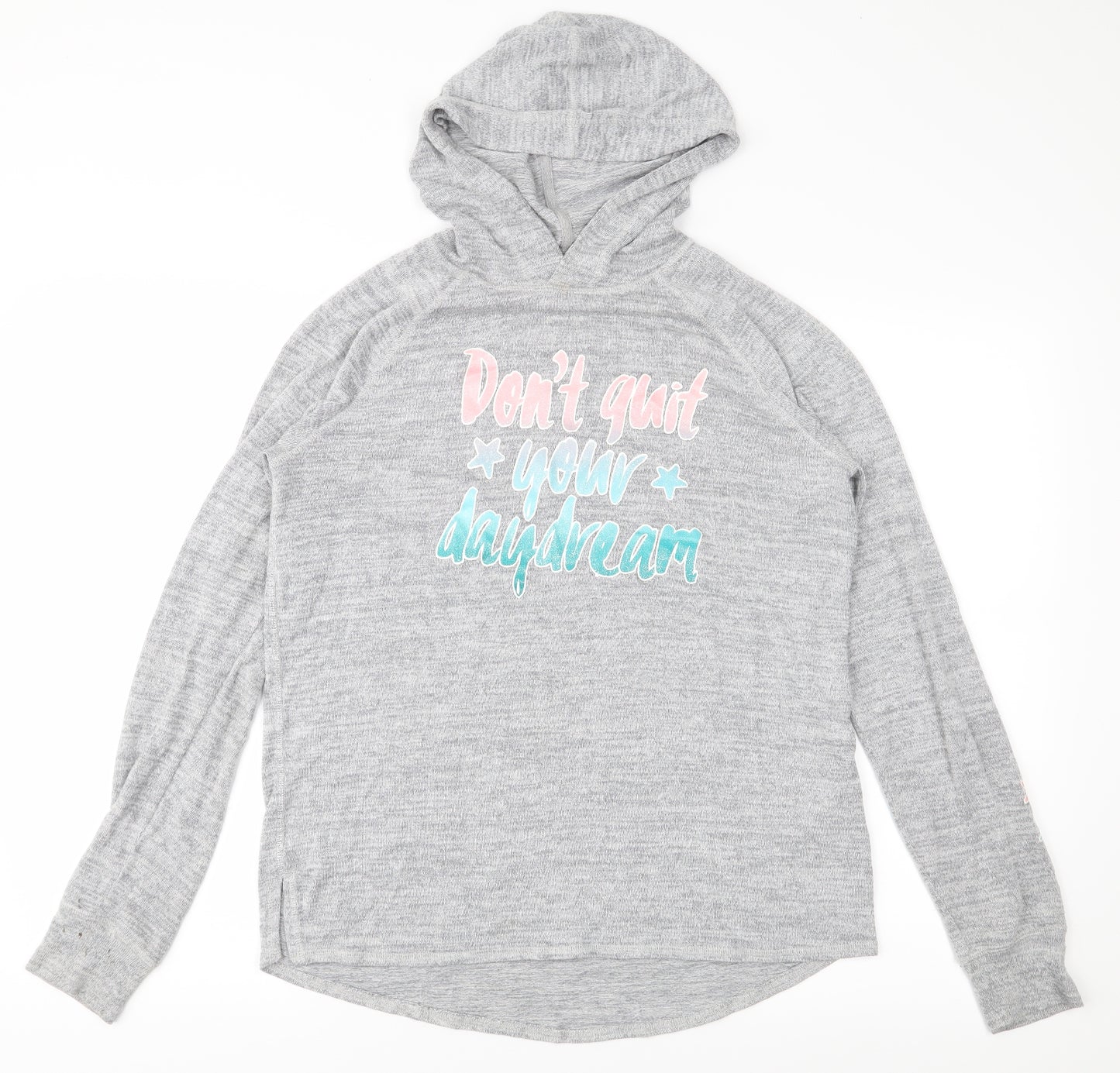 H&M Girls Grey   Pullover Hoodie Size 14 Years