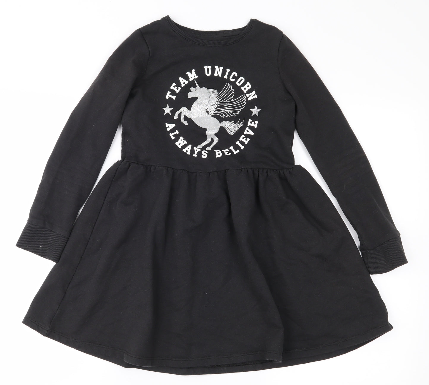 F&F Girls Black   Fit & Flare  Size 9-10 Years