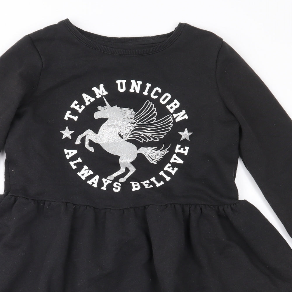 F&F Girls Black   Fit & Flare  Size 9-10 Years