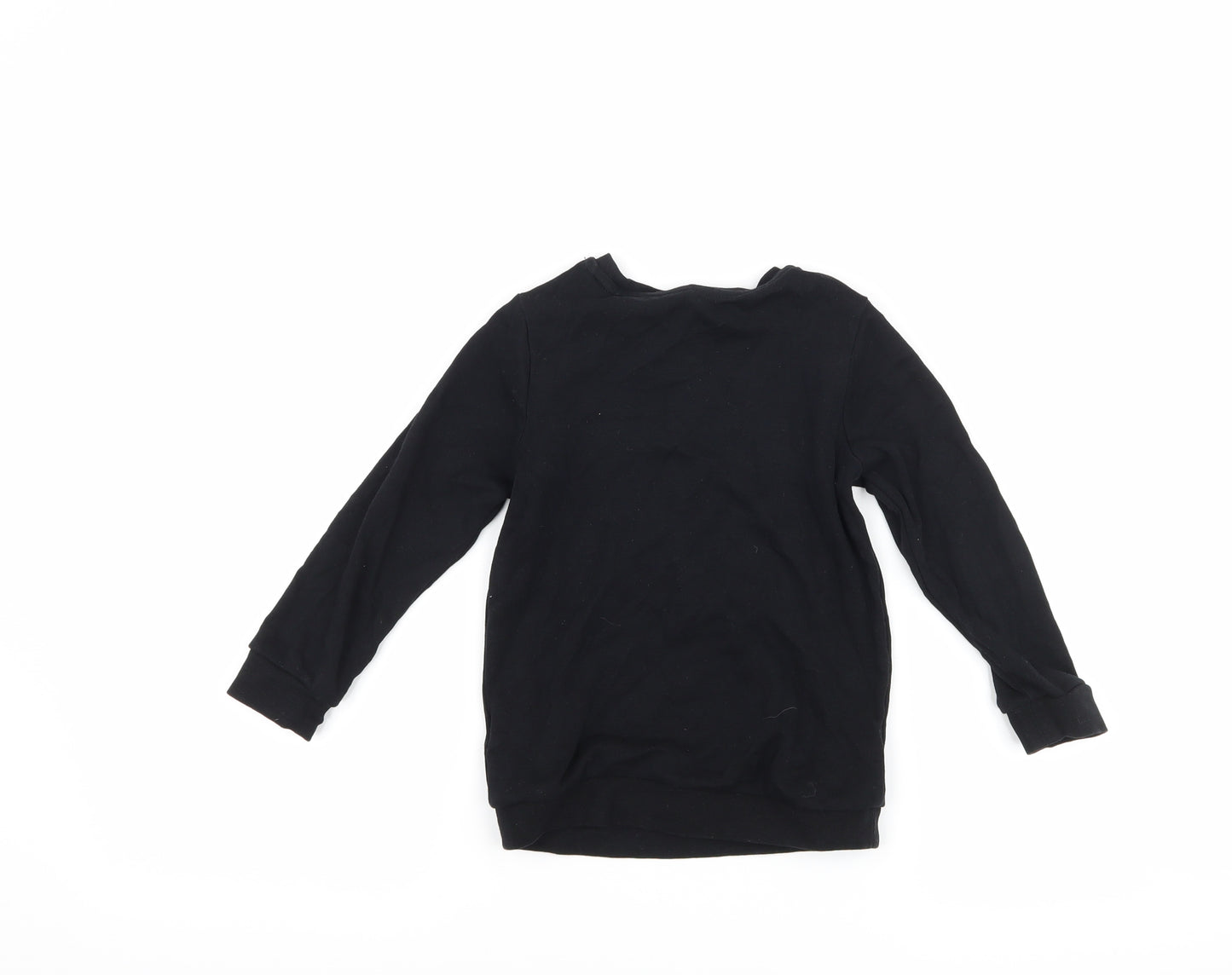 George Girls Black   Basic T-Shirt Size 2-3 Years  - Skeleton