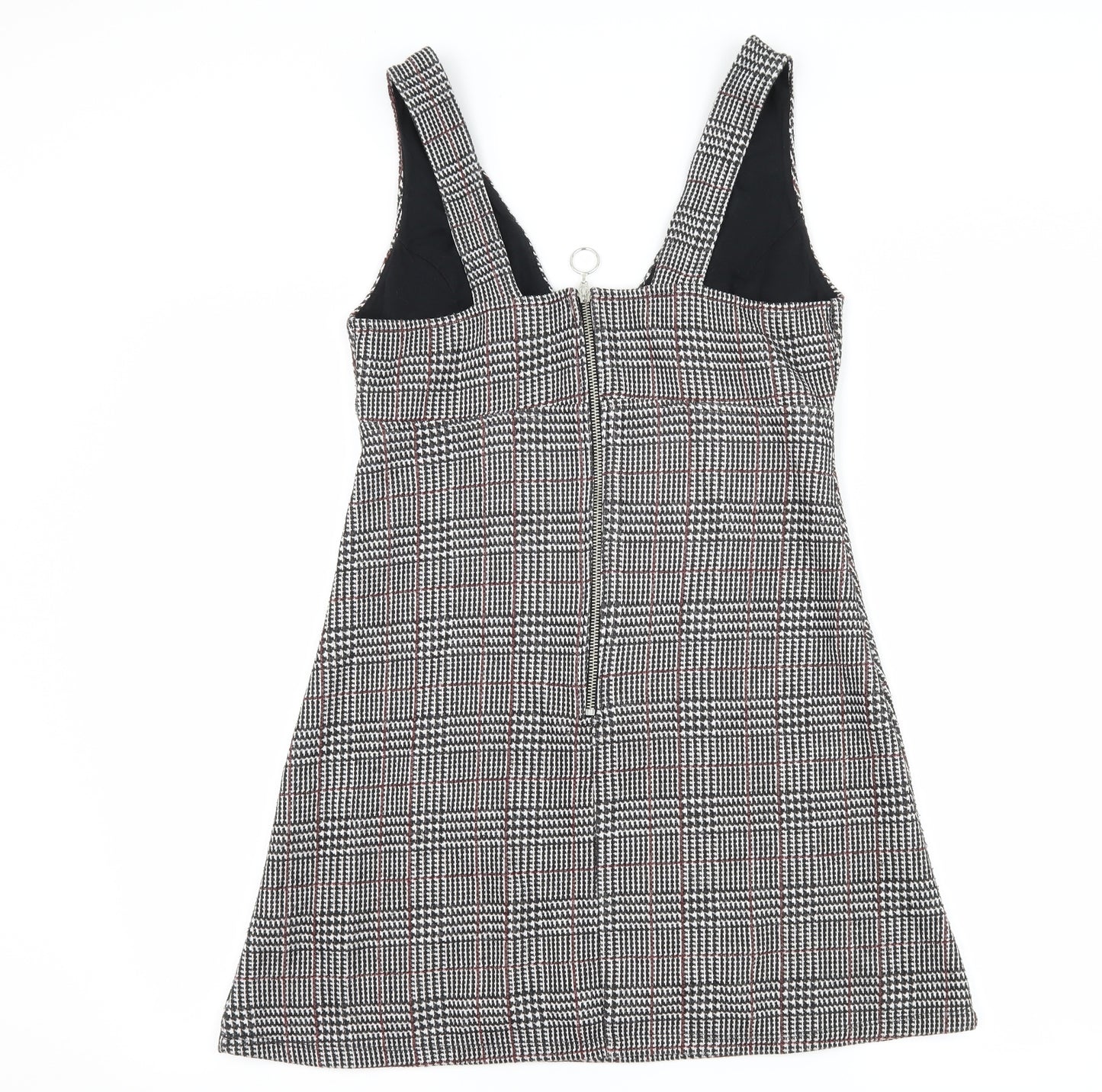 Topshop Womens Black Houndstooth  A-Line  Size 12